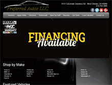 Tablet Screenshot of preferredautosllc.com